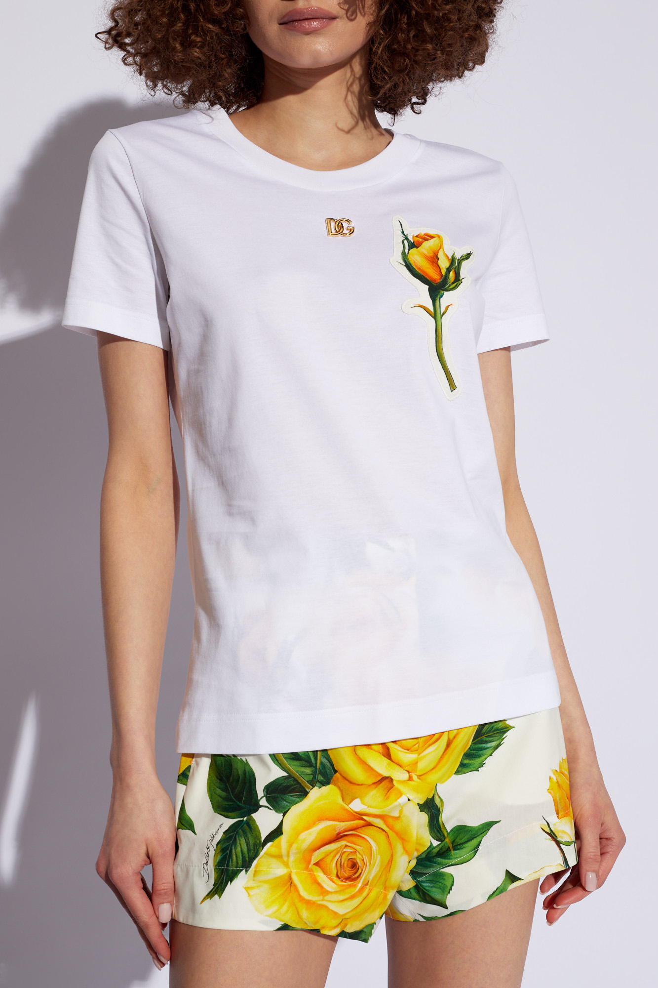 Dolce & Gabbana T-shirt with logo-shaped application | Women's 